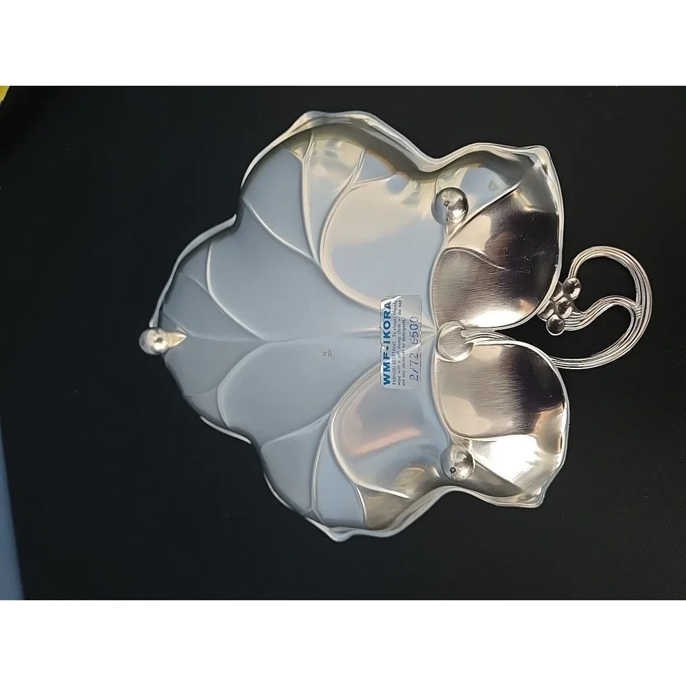 WMF IKORA BOWL‎ 6500 Grape Leaf Candy Dish silver Plated Germany Art Nouveau